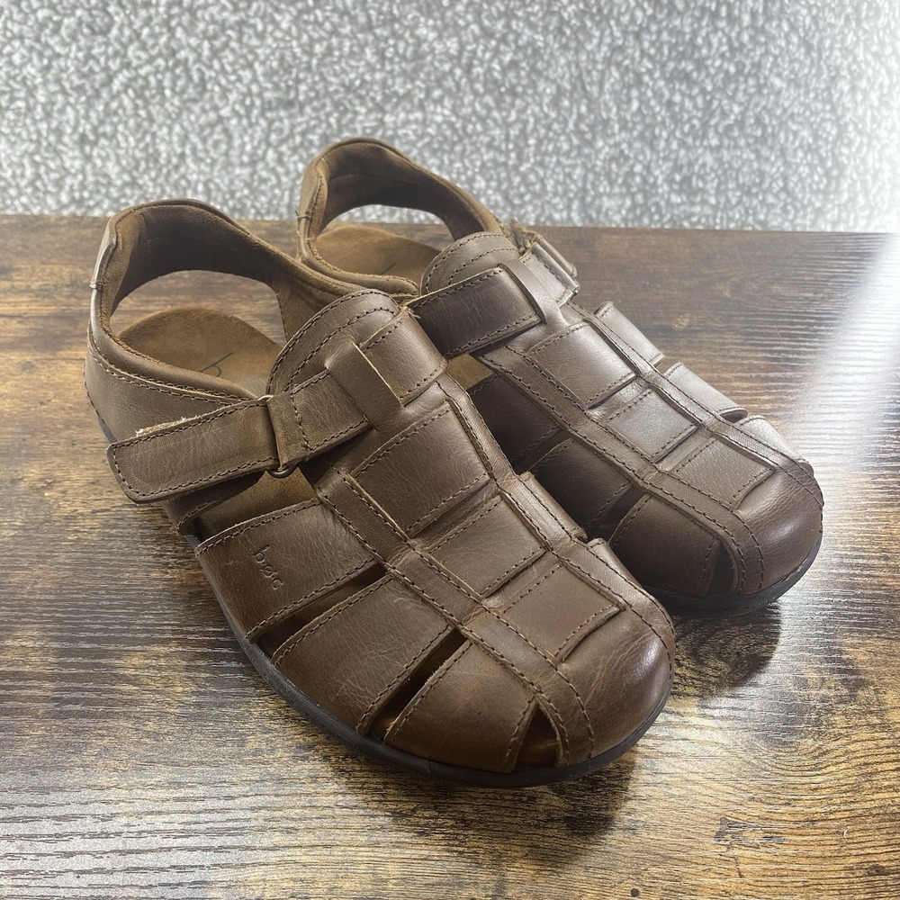 Born Fisherman Woven‎ Sandals Brown Leather 90s Y2K Mens Size 10